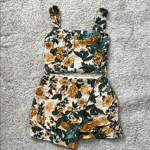 Floral Print Two-Piece Set